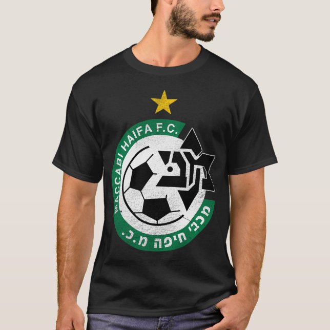 Maccabi Haifa Fc Soccer Team Israel T-Shirt (Front)