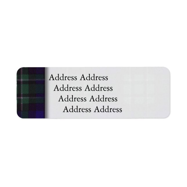 Maccallum clan Plaid Scottish tartan Label (Front)