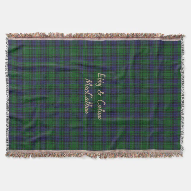 MacCallum Tartan Crest Premium Blanket - Thistle Style