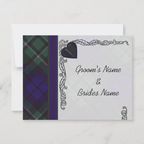 MacCallum Scottish Tartan Heart Design Personalized Announcements