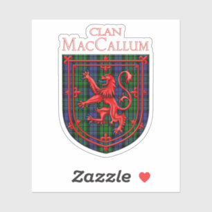 MacCallum Tartan Scottish Plaid Lion Rampant Sticker