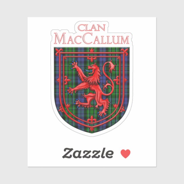 MacCallum Tartan Scottish Plaid Lion Rampant Sticker (Sheet)