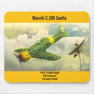 Macchi C.200 Saetta airplane mousepad
