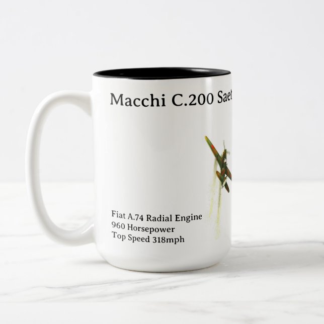 Macchi C.200 Saetta airplane mug (Left)