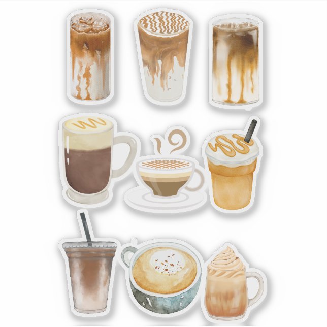 Macchiato Collage Sticker (Front)