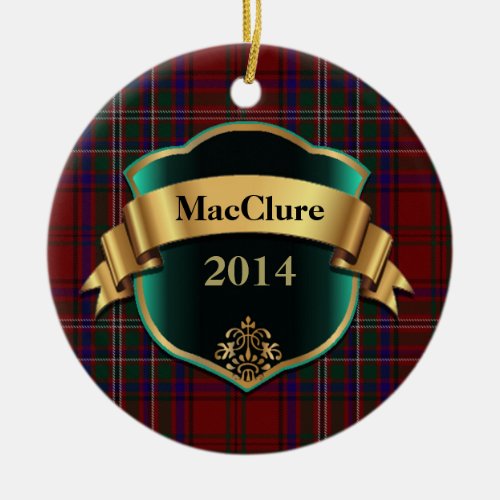 MacClure Tartan Plaid Custom ornament