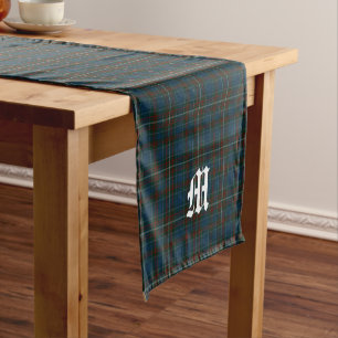 MacConnell Clan Tartan Plaid Monogrammed Short Table Runner