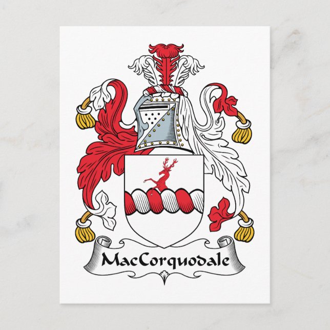 MacCorquodale Family Crest Postcard (Front)
