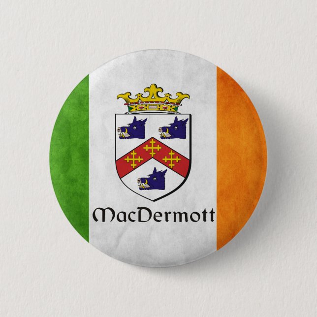 MacDermott Irish Pinback Button (Front)