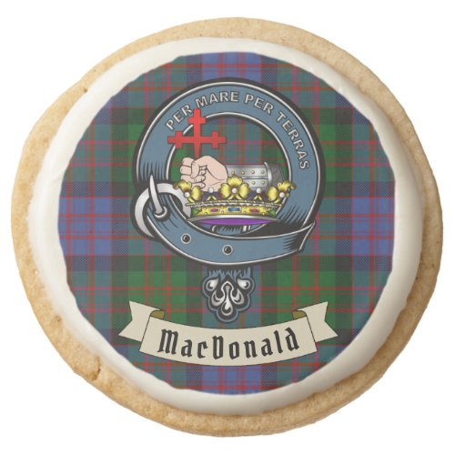 MacDonald Clan Badge  Tartan  Round Shortbread Cookie