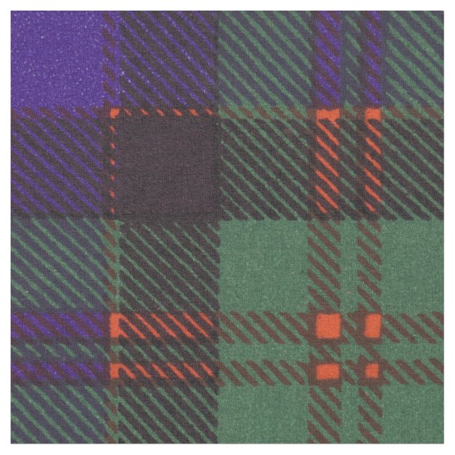 Macdonald clan Plaid Scottish tartan Fabric (Close Up)