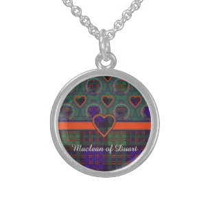 Macdonald Clan Plaid Scottish tartan Sterling Silver Necklace