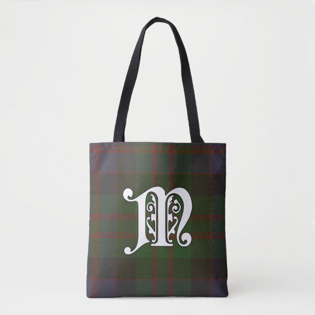 MacDonald Clan Tartan Monogram Tote Bag (Front)