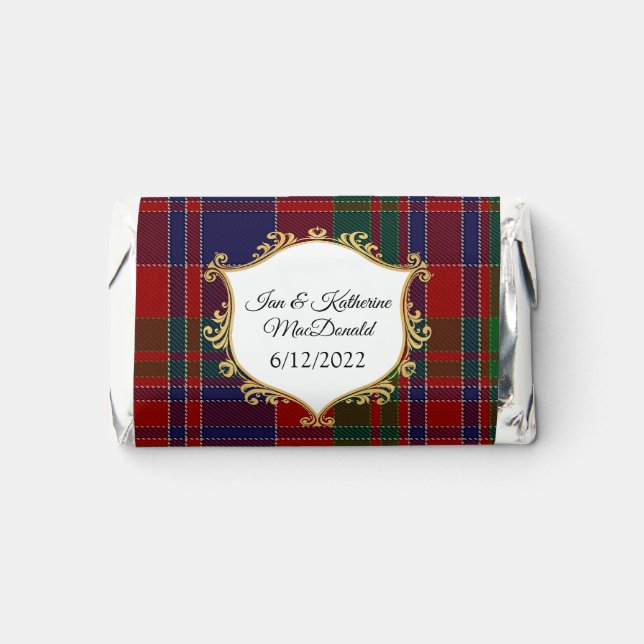 MacDonald Clan Tartan Plaid Wedding Favor (Front)