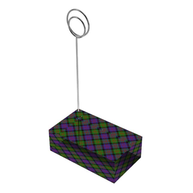 MacDonald Clan Tartan Scottish Plaid Place Card Holder (Corner)