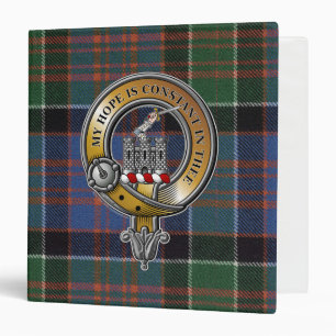 MacDonald Clanranald Tartan & Badge 3 Ring Binder