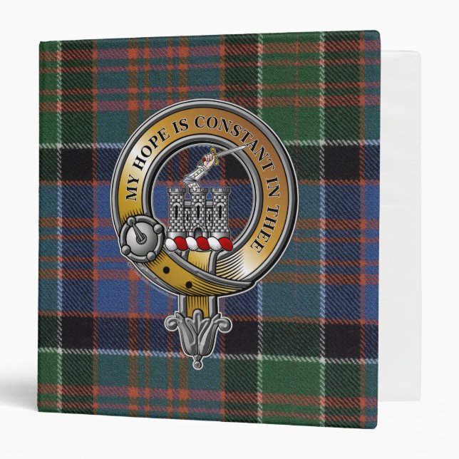 MacDonald Clanranald Tartan & Badge 3 Ring Binder (Front/Inside)