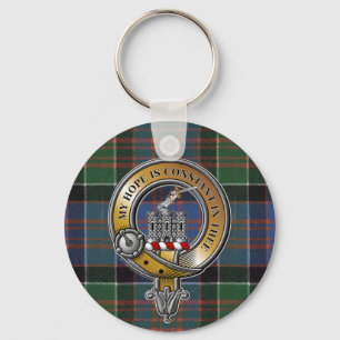 MacDonald Clanranald Tartan & Badge Keychain
