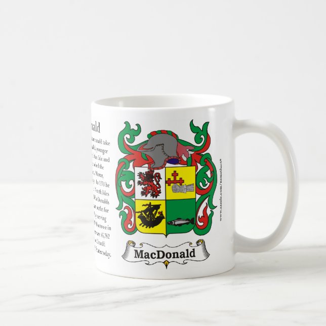 MacDonald Family Coat of Arms Mug (Right)