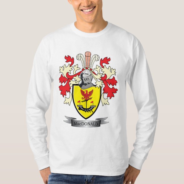 MacDonald Family Crest Coat of Arms T-Shirt (Front)