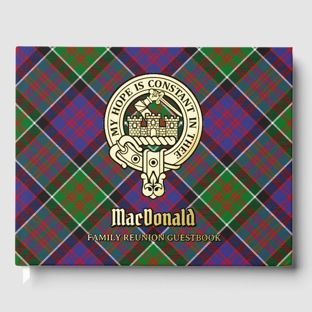 MacDonald of Clanranald Family Reunion Foil Guest Book (Front)