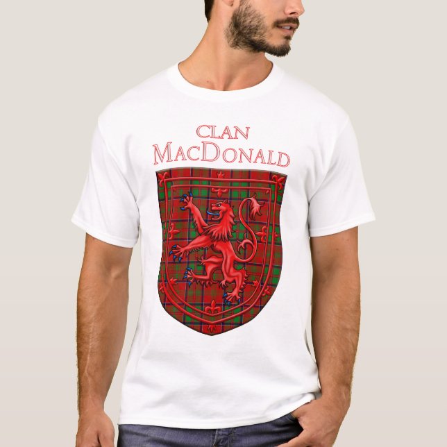 MacDonald of Glencoe Tartan Scottish Plaid T-Shirt (Front)