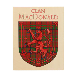 MacDonald of Glencoe Tartan Scottish Plaid Wood Wall Art