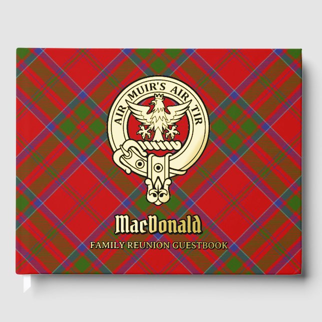 MacDonald of Keppoch Family Reunion Foil Guest Book (Front)