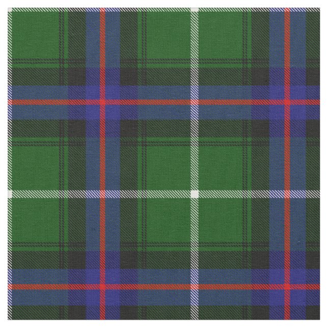 MacDonald Of The Isles Tartan Print Fabric (Close Up)