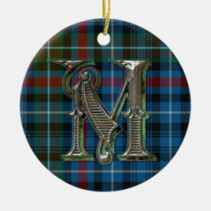 MacDonald Plaid Monogram ornament