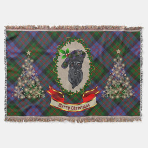 MacDonald Scottie Dog Christmas Throw Blanket