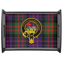 Macdonald Scottish Crest and Tartan Serving Tray