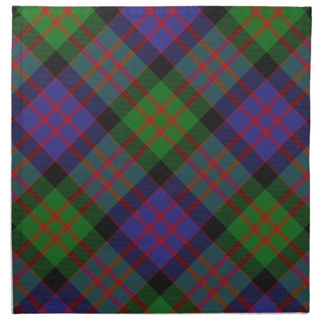 MacDonald Scottish Tartan Clan Plaid Cloth Napkin (Front)