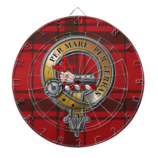 MacDonald Sleet Tartan & Badge Dart Board (Front)