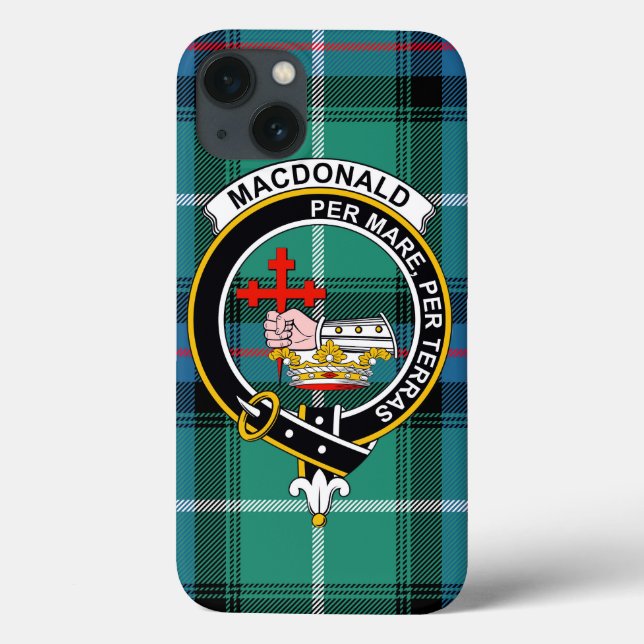 MacDonald Tartan, Badge & Crest Phone Cover (Back)