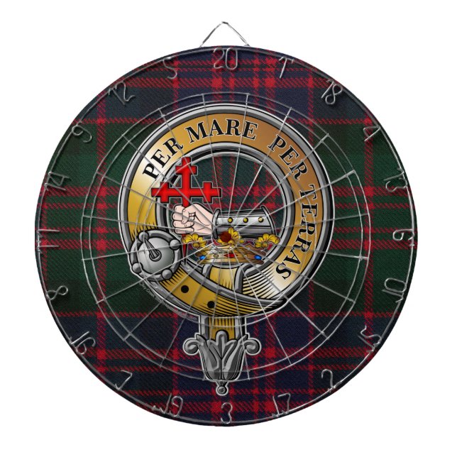 MacDonald Tartan & Badge Dart Board (Front)