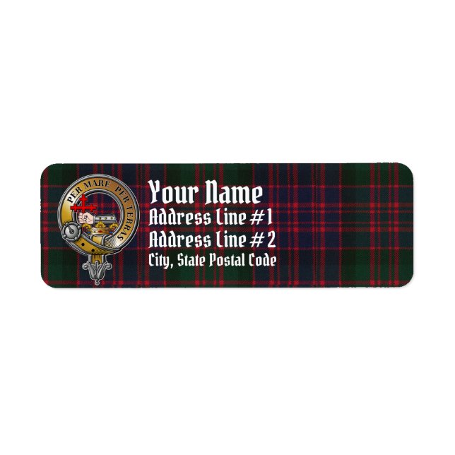 MacDonald Tartan & Badge Label (Front)