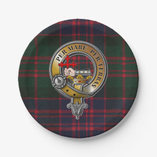 MacDonald Tartan & Badge Paper Plates