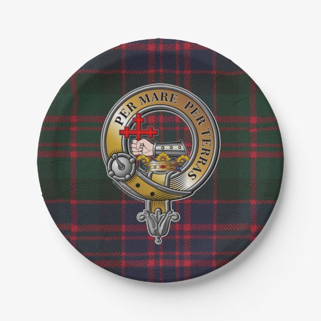 MacDonald Tartan & Badge Paper Plates (Front)