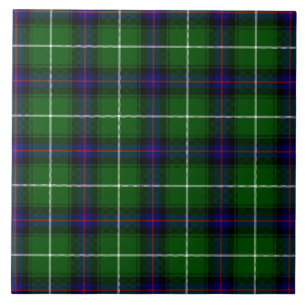 MacDonald tartan green blue plaid Ceramic Tile