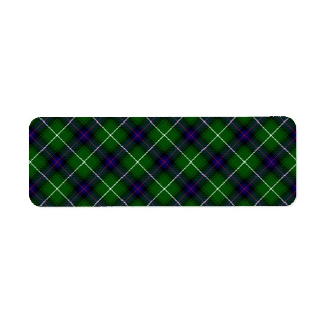 MacDonald tartan green blue plaid Label (Front)