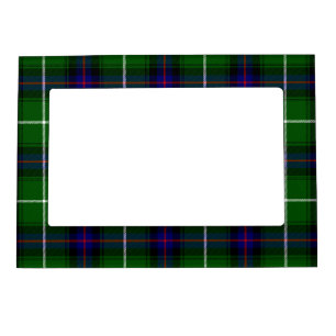 MacDonald tartan green blue plaid Magnetic Picture Frame