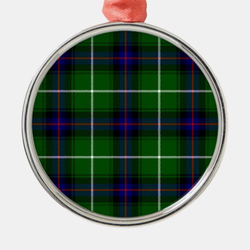 MacDonald tartan green blue plaid Metal Ornament