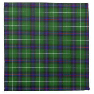 MacDonald tartan green blue plaid Napkin