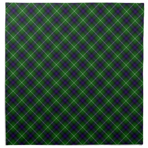 MacDonald tartan green blue plaid Napkin