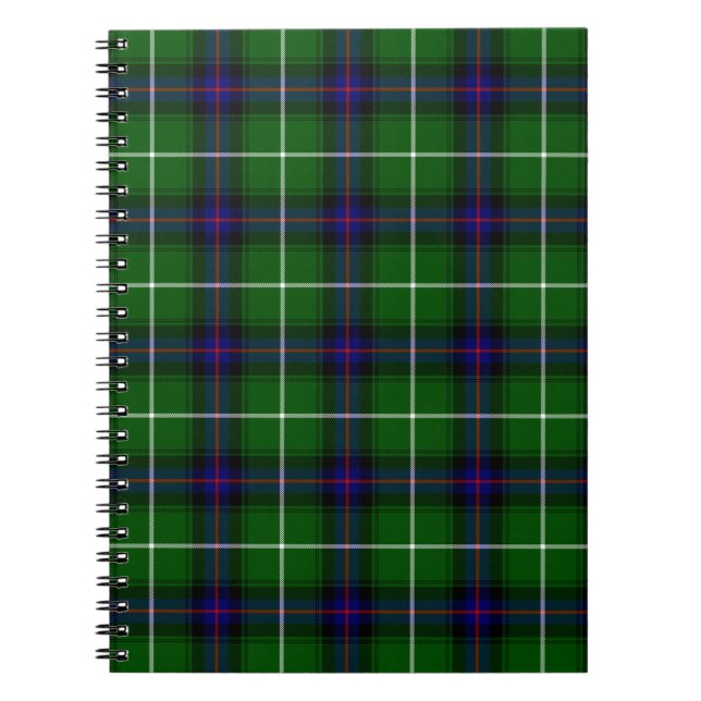 MacDonald tartan green blue plaid Notebook (Front)