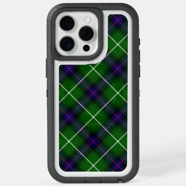 MacDonald tartan green blue plaid Otterbox iPhone Case (Back (White Titanium))