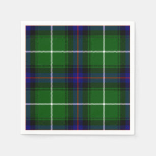 MacDonald tartan green blue plaid Paper Napkins