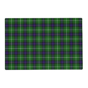 MacDonald tartan green blue plaid Placemat
