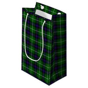 MacDonald tartan green blue plaid Small Gift Bag